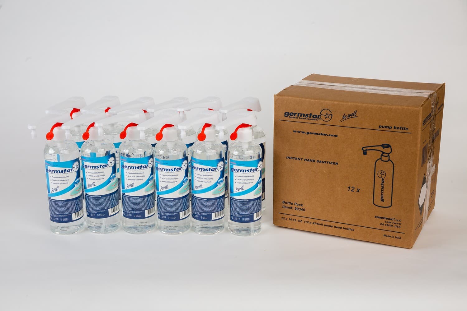 Germstar Pumpflaskor 474 ml 12 pack